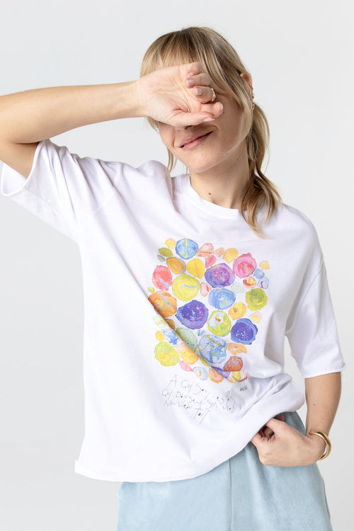 T-shirt Blanc Col Rond Manches Courtes en Coton organique - MAJESTIC FILATURES