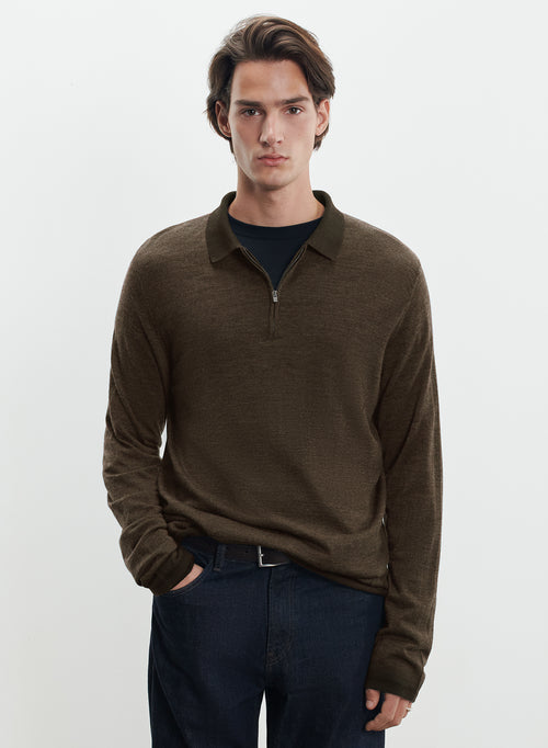 Polo en laine mérinos - MAJESTIC FILATURES