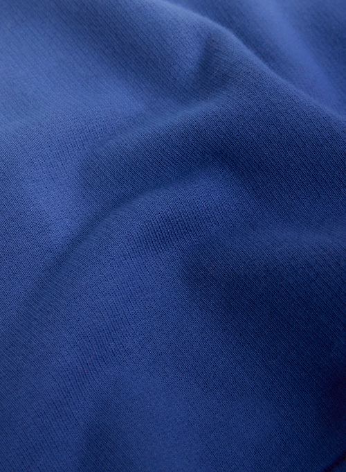 Sudadera Azul de Cuello Redondo y Manga Larga en Algodón Orgánico - MAJESTIC FILATURES