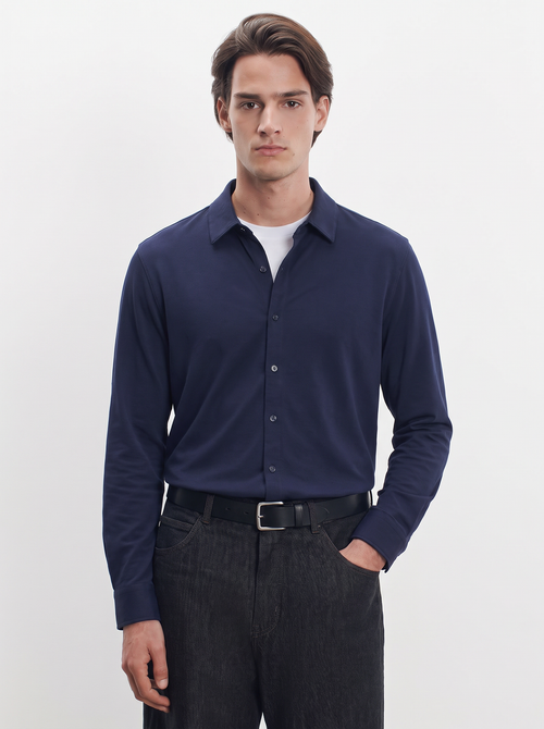 Chemise en coton organique et élasthanne - MAJESTIC FILATURES