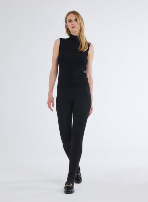 Legging Noir en Viscose / Elasthanne - MAJESTIC FILATURES