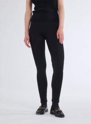 Legging Noir en Viscose / Elasthanne - MAJESTIC FILATURES