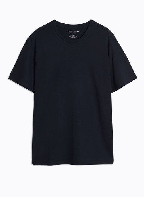 "Julien Deluxe Cotton short sleeve round neck T-shirt" - MAJESTIC FILATURES